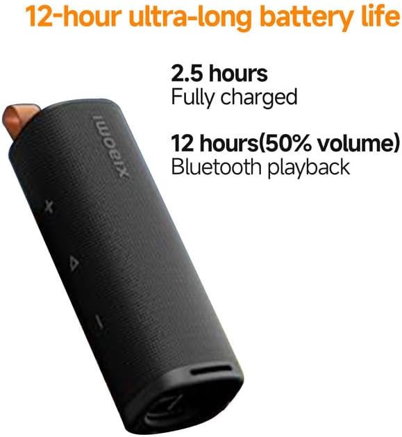 Xiaomi Portable Bluetooth Speaker (30W), Sound, True Wireless Stereo, Bluetooth 5.4, IP68 Waterproof, Long Time Playback, Black