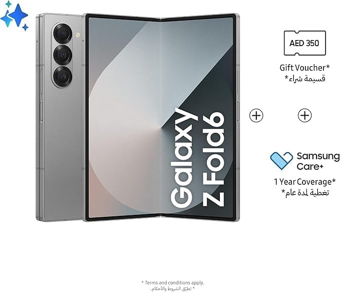 SAMSUNG Galaxy Z Fold 6 Dual SIM Silver shadow 12GB RAM 256 GB 5G - Middle East Version