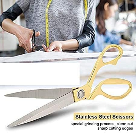 Mark Sewing-Tailoring Gold Sharp Stainless Steel Blade Fabric Cutting Scissors 10.5 Inch (K 38)