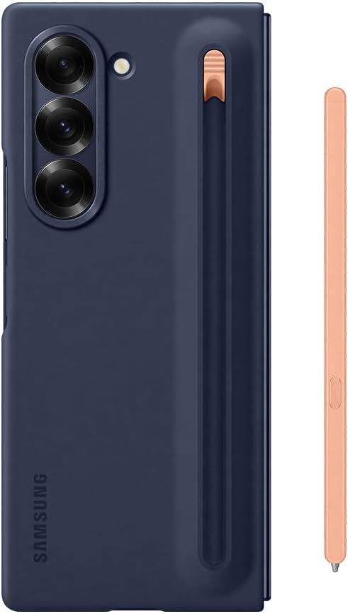 جراب Samsung Galaxy Z Fold6 Silm S Pen، أزرق داكن