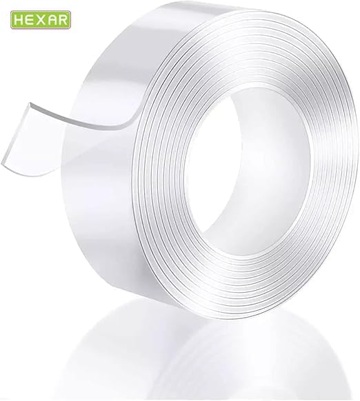 Hexar Double SidedAdhesive Tape Washable Waterproof Mounting Transparent Acrylic(3CMx5Mx2MM)
