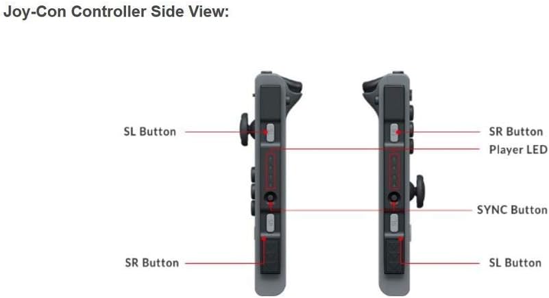 وحدة تحكم لاسلكية Joy Cons لجهاز Nintendo Switch، وحدات تحكم بديلة يمين/يسار متوافقة مع Nintendo Switch - أصفر نيون/أزرق