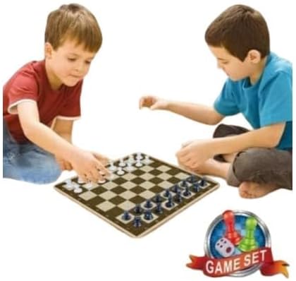 ECVV 100 in 1 Classic Games Compendium of Classic Family Board Games - Includes Chess, Draughts, Ludo Snake and Ladders, Fun & Educational Play