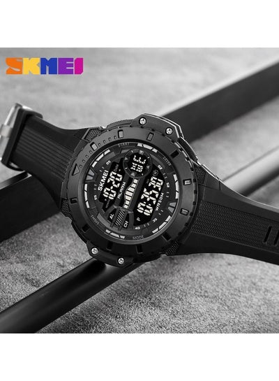 Skmei 1885 Mens shockproof Multifunction Digital Watches 50M Water Resistant Electronic Sports Watch - Black/Black