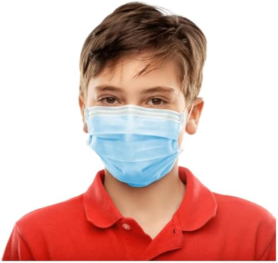 Disposable Face Masks for Children, 50 Pack, Blue, 3-Ply