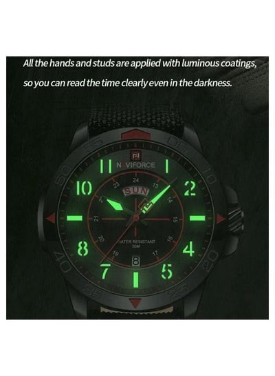 Naviforce Wristwatch Men's Sports Fashion Model NF9204N Nylon Waterproof System