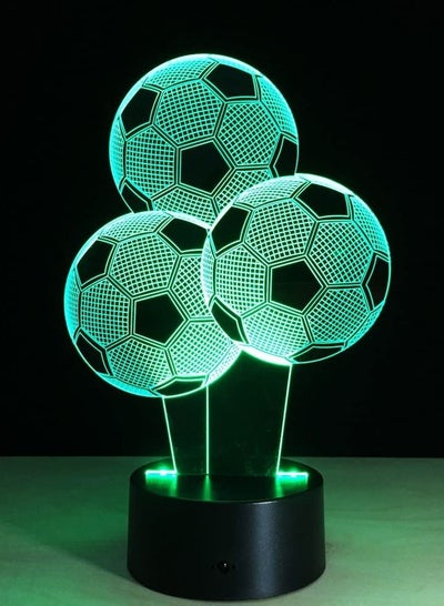 3D ليلة ضوء كرة القدم بالون شكل 3D LED مصباح 7 ألوان تغيير 3D الوهم مصباح كرة القدم ليلة ضوء 3D البصرية ضوء هدية لمحبي الرياضة