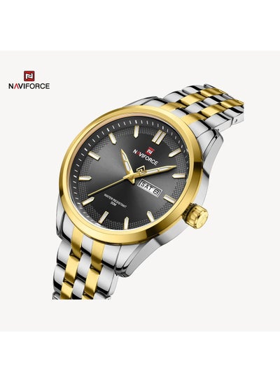ساعة Naviforce NF9203 للرجال تصميم المدرسة القديمة كاجوال كلاسيكي للتاريخ اليومي كوارتز هدية للرجال