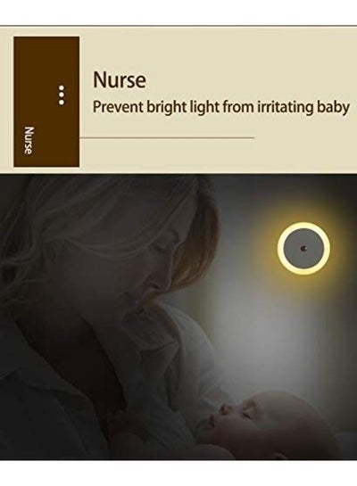 LED-Wall Night Round Light (Plug-in), Smart Dusk to Dawn Sensor, Automatic Night Lights, Suitable for Bedroom, Bathroom, Toilet, Stairs,Kitchen and hallway-UK Plug