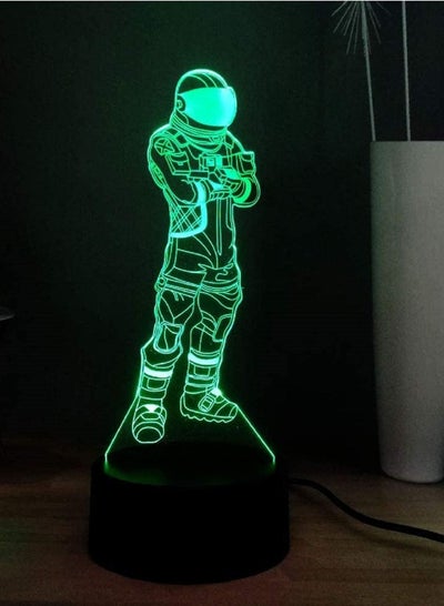 Multicolour LED Night Lights New 3D Illusion Table Lamp Game of PUBG Dark Voyager Fort Night Series LED Bedside Night Light Decoration Holiday Winer Winer Chicken Dinner