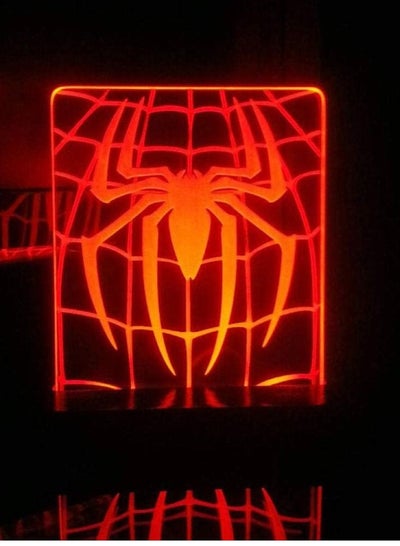 3D Illusion Lamp Led Night Light Creative Spiderman 7 Color Changing Touch Switch Bedroom Desk Lamp Best Children's Birthday Holiday Gifts
