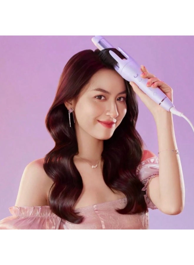 Hair Curling Iron 32mm Easy-to-use Travel Automatic Curling Iron Fast Heating Small Auto Rotating Curing Wand for Curls Waves with 3 Adjustable Temperature ML-8013