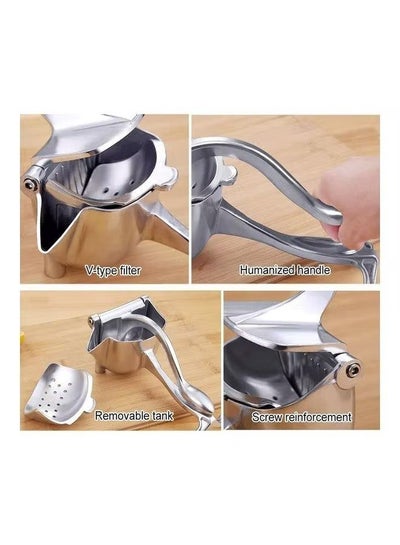 Manual Fruit Juicer, Hand Press Juicer - Silver