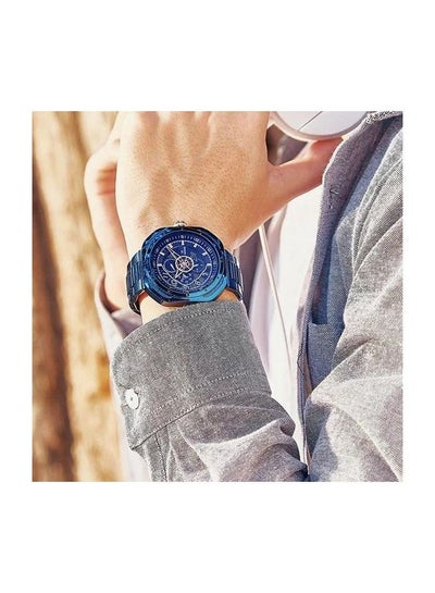 ساعة NAVIFORCE 9141 Day Date الفاخرة كرونوغراف فولاذية