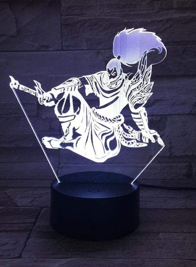 مصباح وهمي ثلاثي الأبعاد Led ضوء ليلي Lol Hero League of Legends مستشعر باللمس 7 ألوان متغيرة للأطفال والأطفال مصباح طاولة Yasuo غير المغفور لغرفة النوم