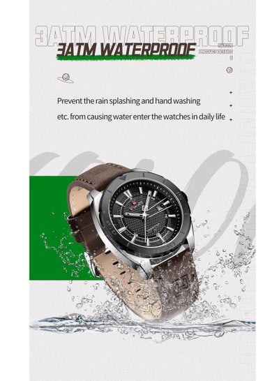 ساعات NAVIFORCE 9209 للرجال رياضية عسكرية مضيئة مقاومة للماء كاجوال