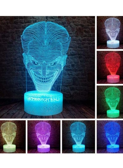 3D Illusion Lamp Led Night Light Sleeping Colorful Change The Joker Figure