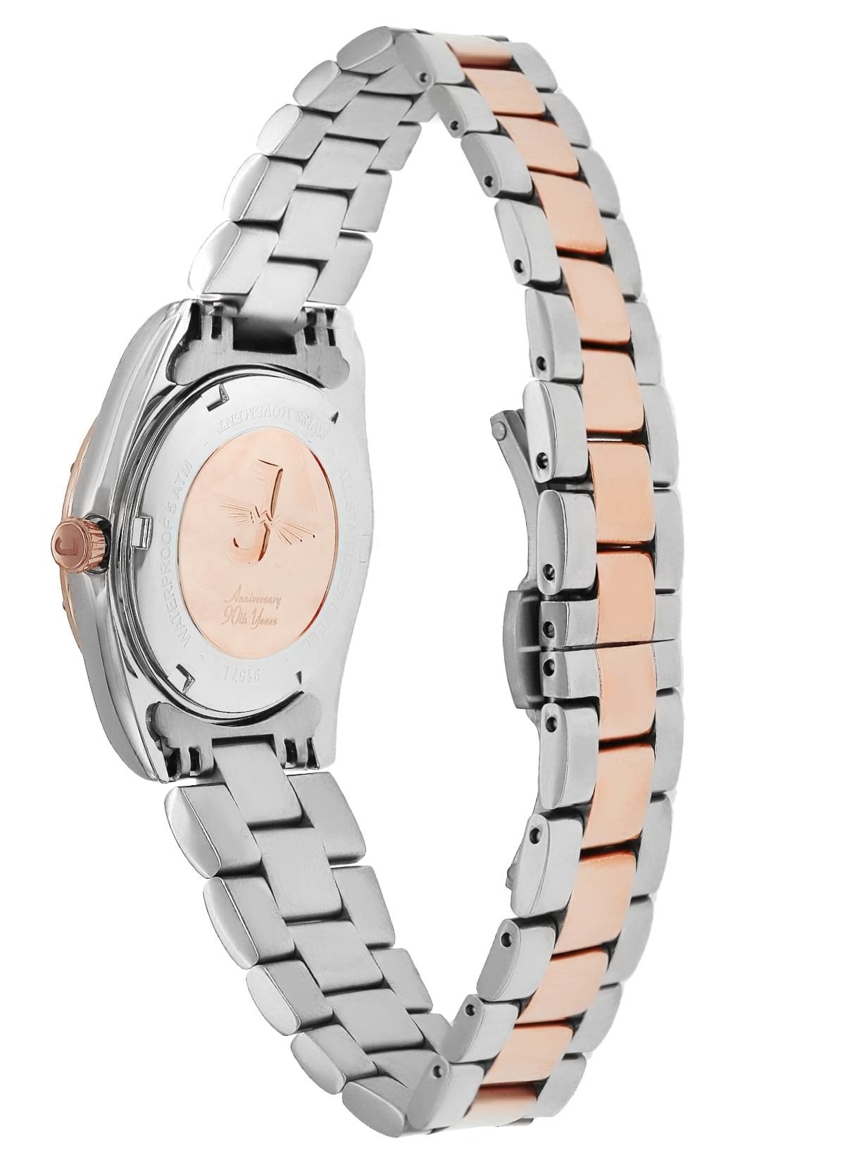 JOVIAL 9157LAMQ02ZE Women's Fashion Metal Band watch. 32mm, Quartz, Grey Dial