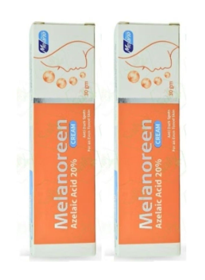 MELANO Melanoreen Cream With Azelaic Acid 20% Anti Dark Spots For An Even Toned Skin 30G 2PCS