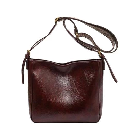 WOMEN-HANDBAG-9709 - RED BROWN