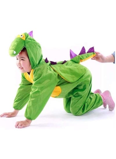 Brain Giggles Dinosaur Animal Plush Costume Design Halloween Carnival Party Jumpsuit for Kids Boys & Girls Medium