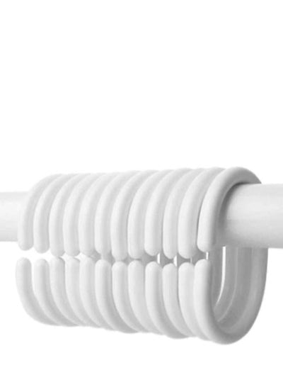 Shower Curtain Rings Plastic 24 Pieces