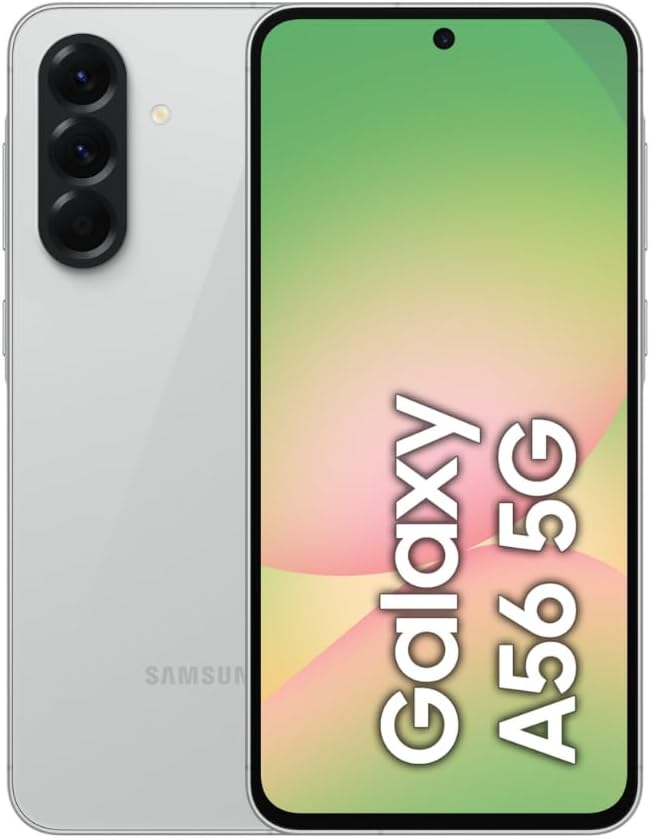 Samsung Galaxy A56 5G, Android Smartphone, 128GB Storage, 8GB RAM, Awesome Lightgray, 6x OS Upgrades, Large Display, Long Battery Life (UAE Version)