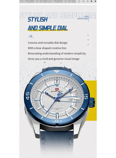 ساعات NAVIFORCE 9209 للرجال رياضية عسكرية مضيئة مقاومة للماء كاجوال