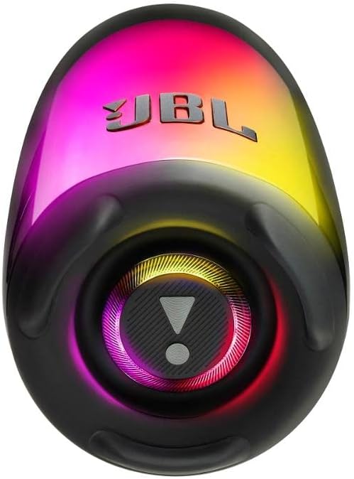 JBL Pulse 5 - مكبر صوت محمول بتقنية البلوتوث مع أضواء مبهرة وصوت احترافي أصلي، أسود