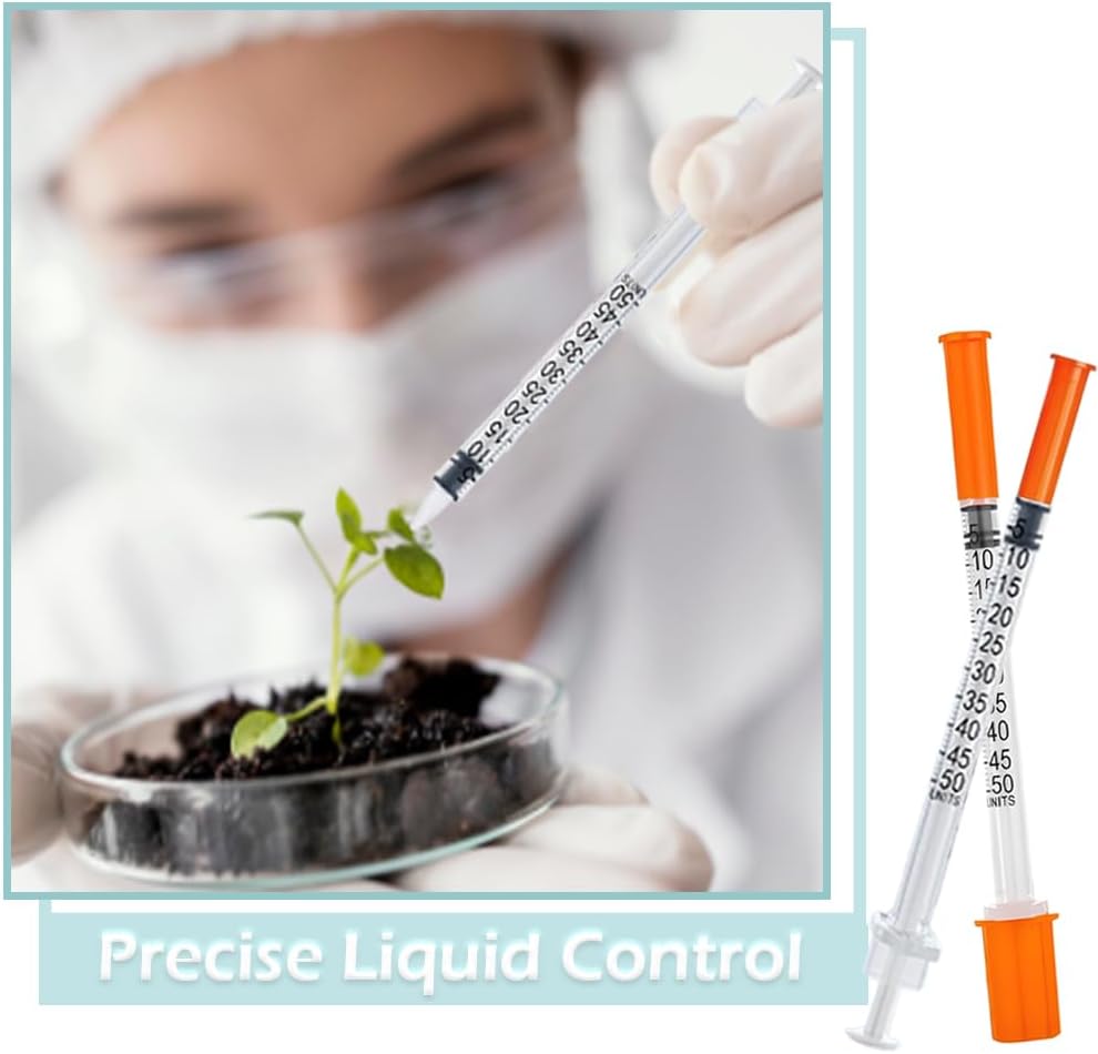 10 Packs 30Gx8mm Precision Distribution Measuring Tools Individually Sealed Packaging Plastic Lab Accessories 0.5ml Pet Liquid Feeding Tools for Delicate Crafts Scientific Experiments