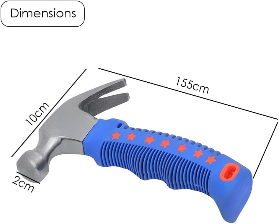 ORDERLY by HEXAR® Claw Hammer, 290g, Small Camping Claw Hammer, Engineering Hammer, Steel Alloy Woodworking With Non-slip Handle, Easy to Carry For DIY