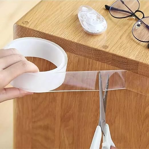 Hexar Double SidedAdhesive Tape Washable Waterproof Mounting Transparent Acrylic(3CMx5Mx2MM)