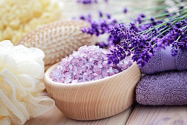 MedspaClinic Lavender Bath Salt for Body and Foot Spa, Calming, Relaxing, Aromatherapy, Travel Size - 200g
