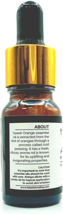 MEDSPACLINIC Pure Sweet Orange Essential Oil - 100% Natural and Therapeutic Grade - Aromatherapy for Upliftment and Relaxation - 10ml | 0.33oz Bottle