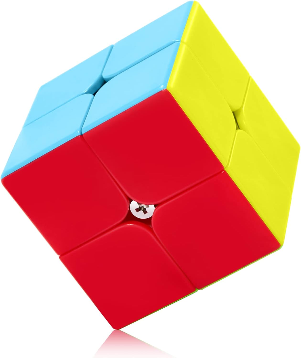 Roxenda Speed Cube Profession 2x2x2 Speed Cube - Fast Smooth Turning - Solid Durable & Stickerless Frosted, Best 3D Puzzle Magic Toy - Turns Quicker Than Original