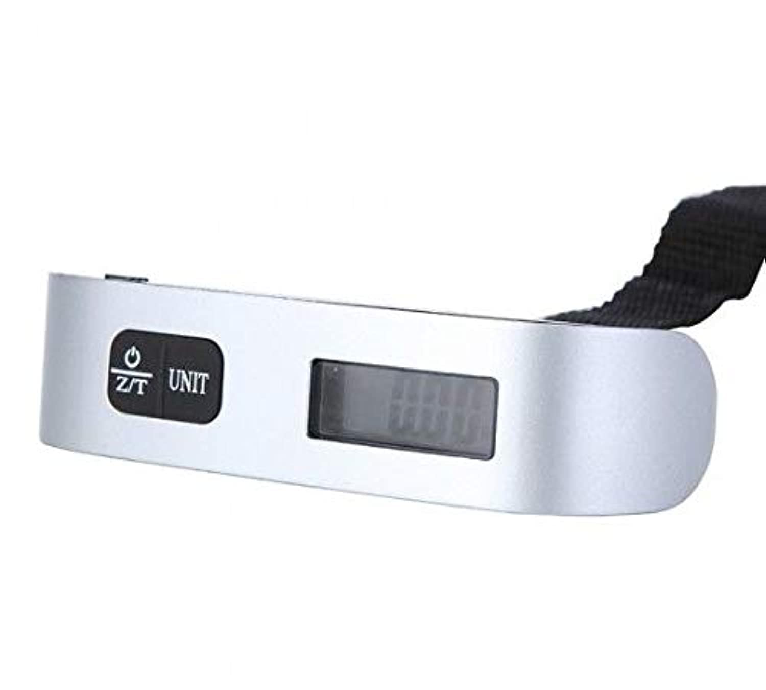 110Lb*0.02Lb Weight Portable LCD Display Electronic Luggage Scale for Travel 50kg*10g [H9384 ] (Black silver)