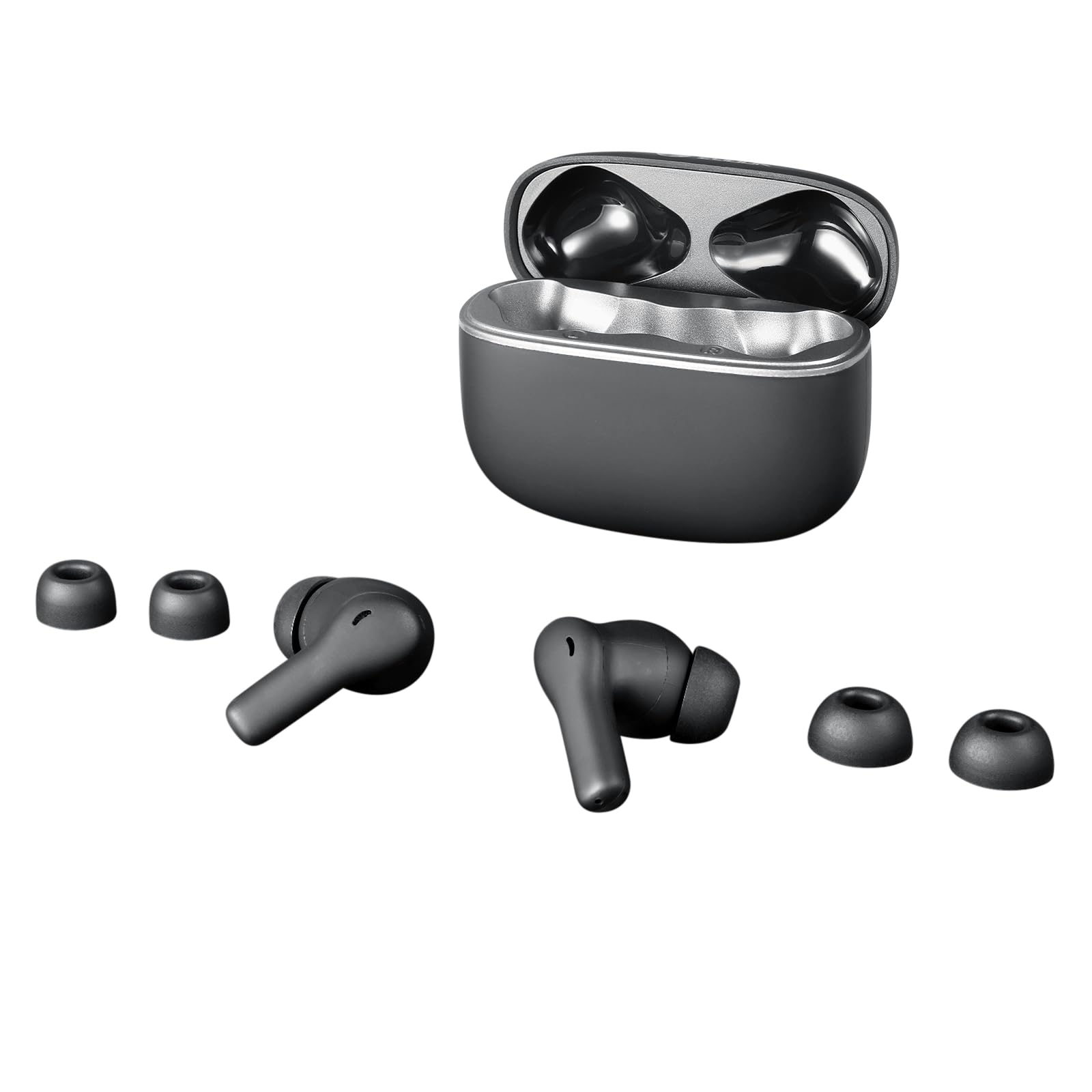 ZOOOK NIRVANA True Wireless Earbuds Bluetooth 5.4 LED Battery Display Case DSP Noise Reduction Deep Bass 30H Playtime Touch Controls USB-C Fast Charge IPX4 Sweat Resistant Black