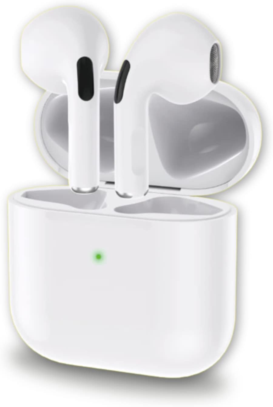 Budi Earbuds TWS/Wireless Charger BT | 15 Hours | 5.0 Bluetooth | High-Fidelity Stereo Loudspeakers | Noise Cancelling | Compatible with Galaxy S2,S21+,S21, Note 20,10, etc. - White