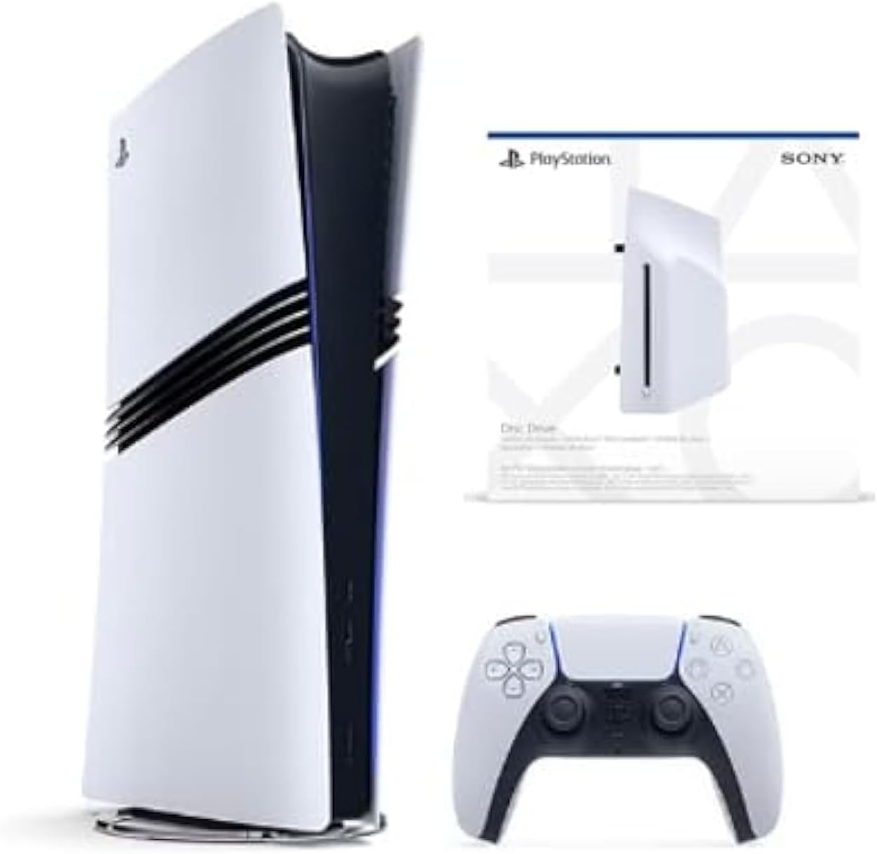 Sony PlayStation 5 PRO Digital Console [NEW 2024 Model] + Disc Drive - Bundle - International Version [video game]