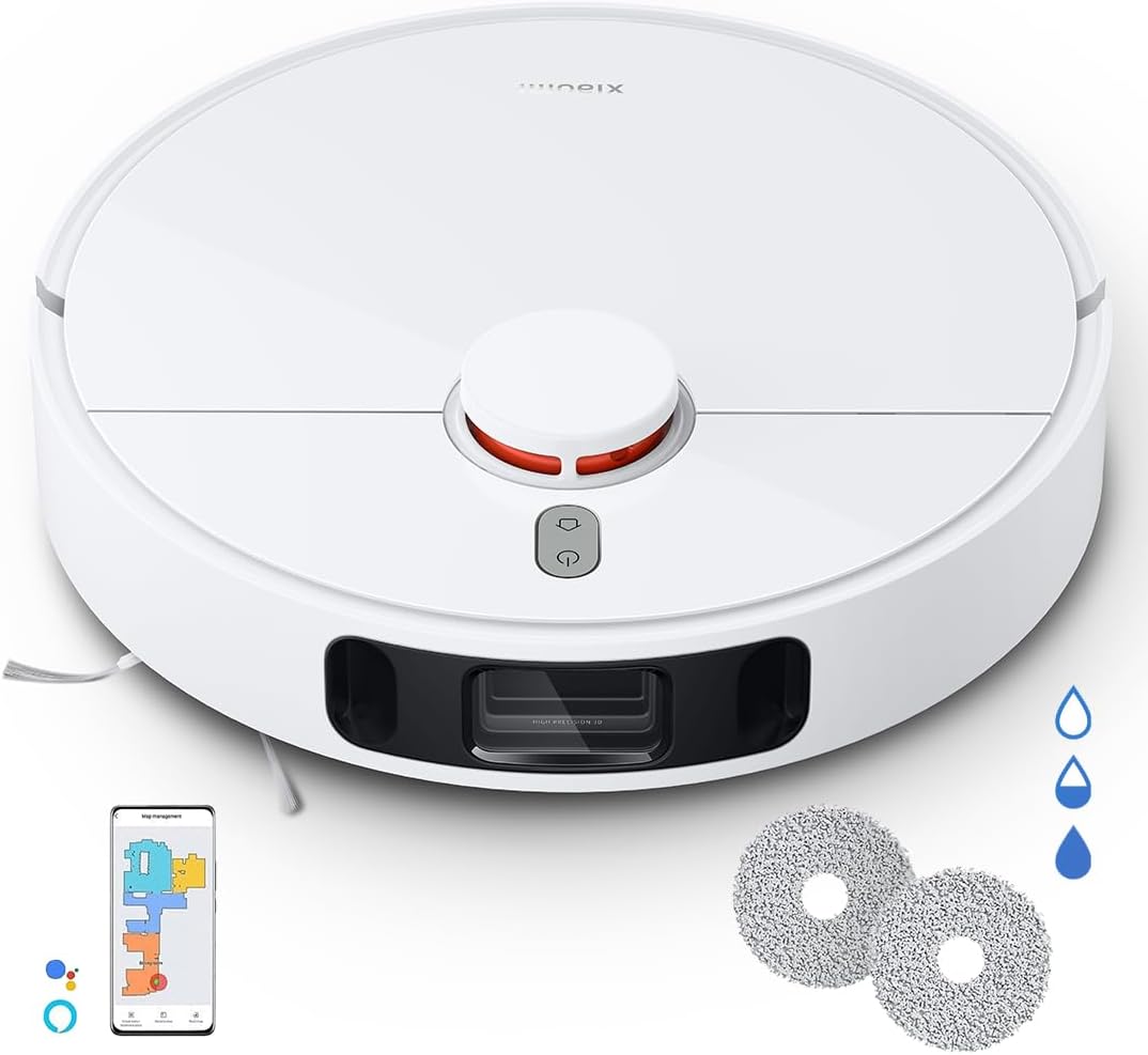 Xiaomi Robot Vacuum S10+| Dual Pad Pressure | Powerful Suction Fan Blower- 4000pa| Smart 3D obstacle avoidance | with a 5200mAh Battery capacity |Remote control via Xioami Home App Control | White