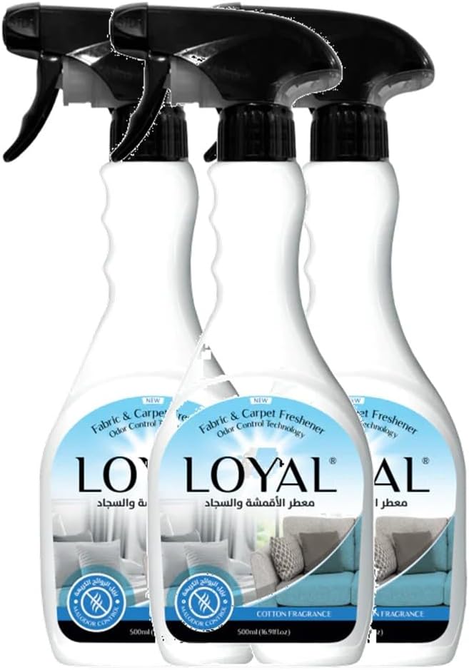 Loyal Fabric Carpet And Air Freshener 500 ml - Pack of 3 (Cotton Fragrance)