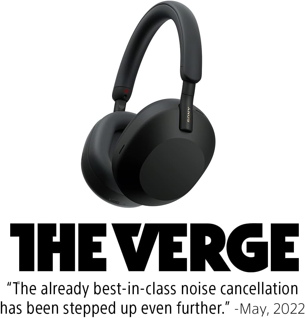 Sony WH-1000XM5 Wireless Industry Leading Noise Canceling Headphones with Auto Noise Canceling Optimizer, Crystal Clear Hands-Free Calling, and Alexa Voice Control, Silver