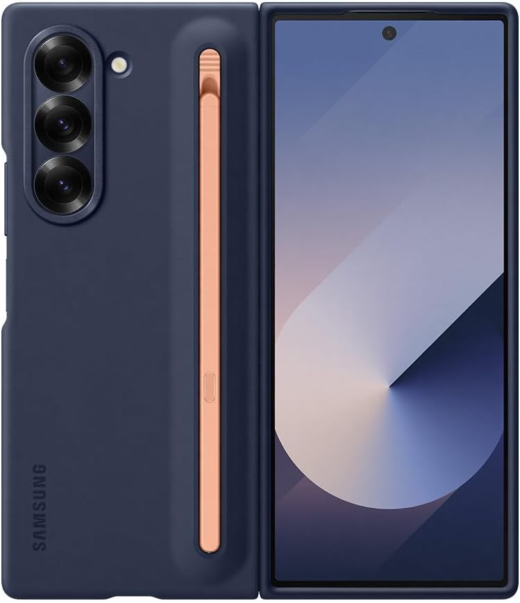 جراب Samsung Galaxy Z Fold6 Silm S Pen، أزرق داكن