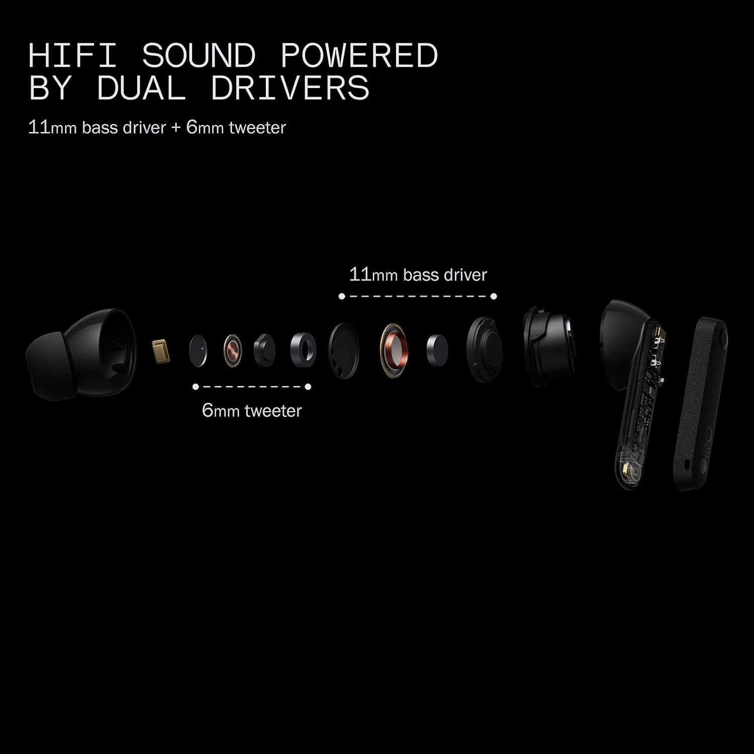CMF BY NOTHING Buds Pro 2 Wireless Earbuds with ChatGPT Integration, Hi-RES Audio with LDAC 50 dB Hybrid noise cancelling earbuds, IP55 waterproof 43H play time 6 HD Mics headphones, Dark Grey