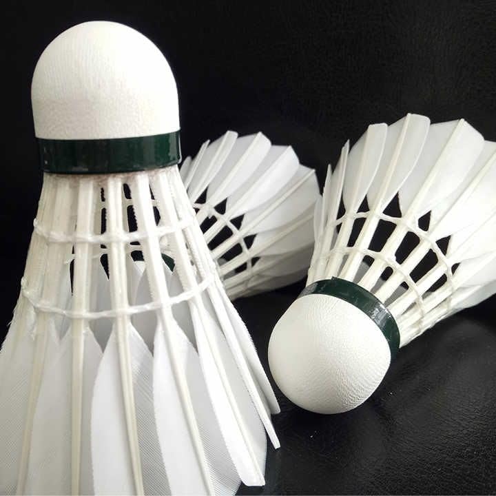 ECVV Shuttlecocks Goose Feather Badminton - Durable and Stable High Speed Shuttlecock Birdie Balls Set for Professional Training Or Family Outdoor Sports | 3 Pack |