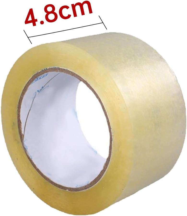 ECVV 6 Pcs Clear Packing Tape Strong Heavy Duty Packaging Tape Strong Adhesive Tapes for Shipping Packaging Moving Sealing, 4.8CM x 60M Per Roll, 6 Rolls