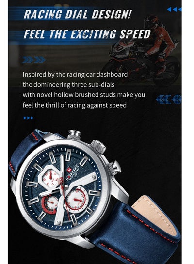 NAVIFORCE NF9211L Men Watches Leather Band Calendar Quartz Watch Military Waterproof Sport Leisure Watch Men Gift Reloj Hombre