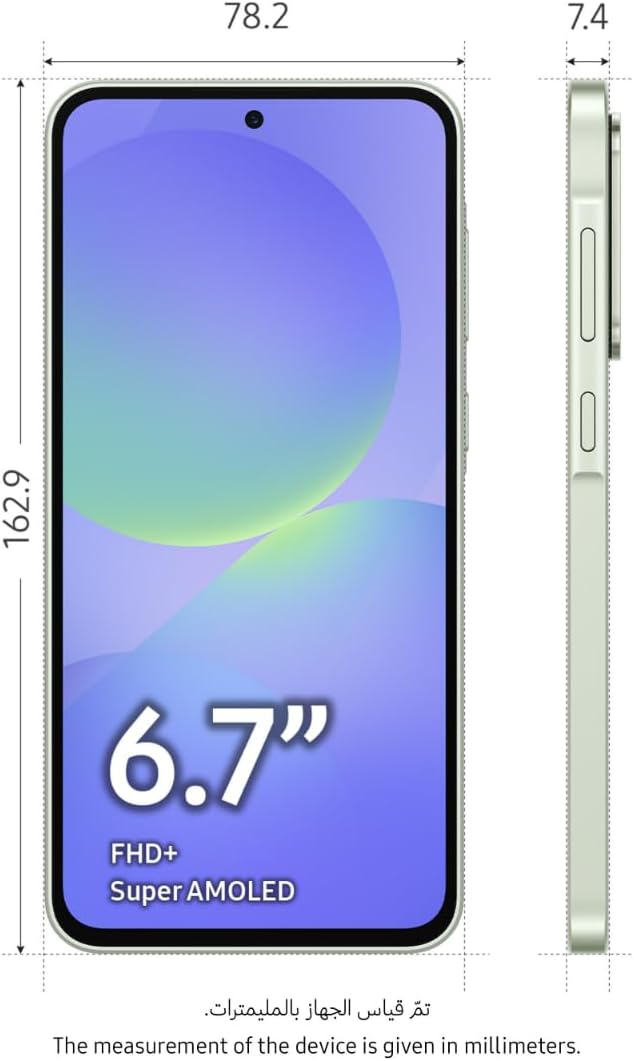 Samsung Galaxy A36 5G, Android Smartphone, 256GB Storage, 8GB RAM, Awesome Lime, 6x OS Upgrades, Large Display, Octa-Core Processor (UAE Version)
