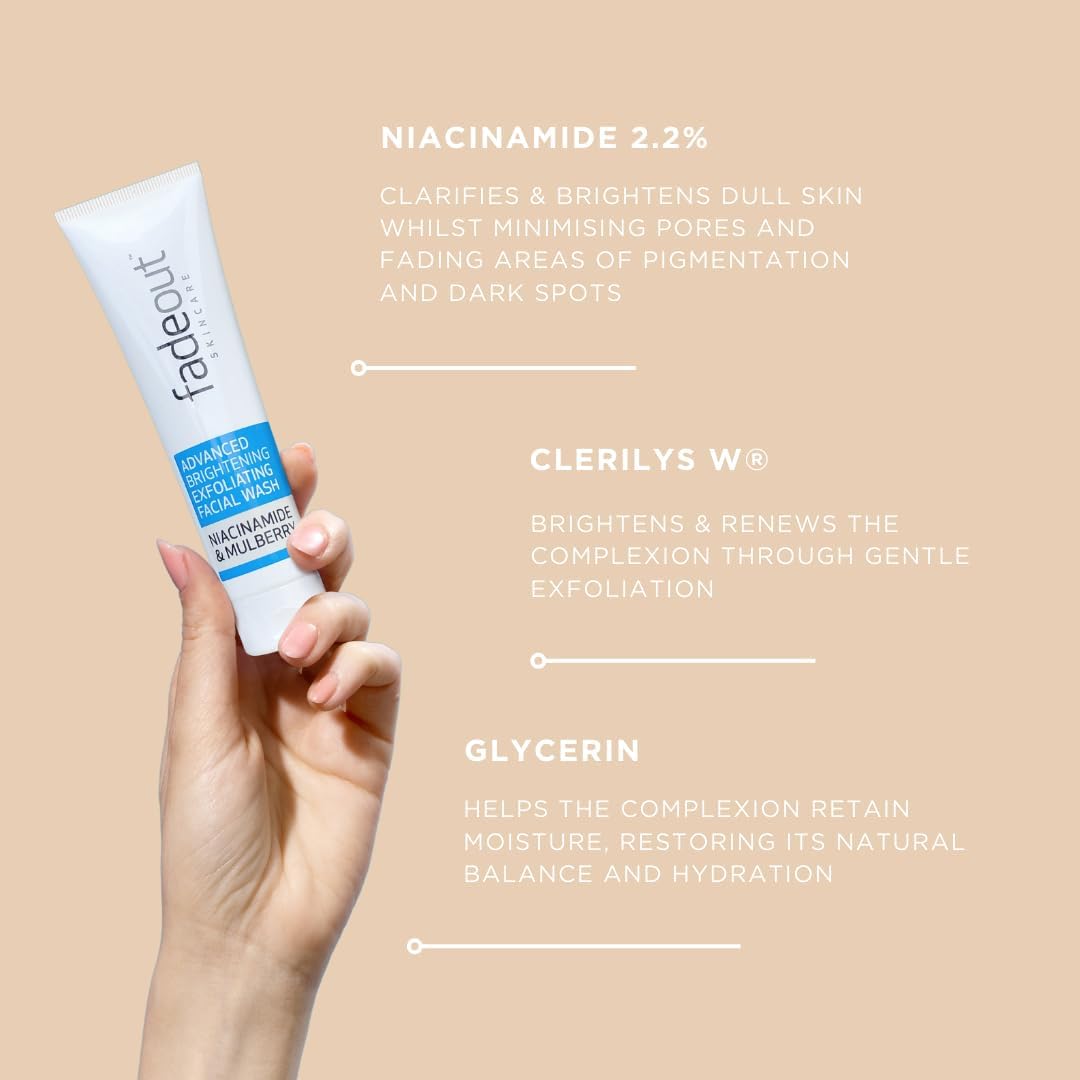 Fade Out Brightening Exfoliating Facial Wash with Niacinamide and Mulberry