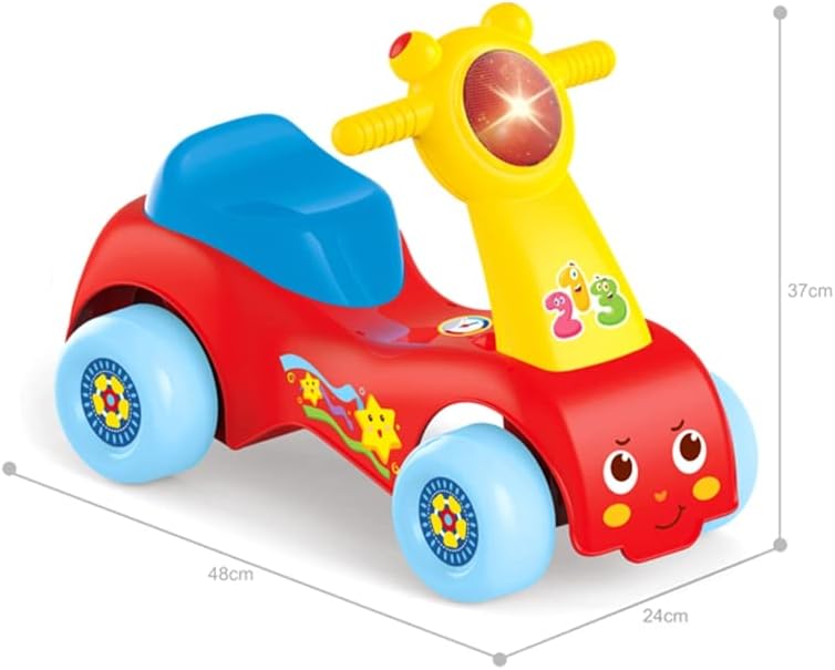 Huanger Baby music Rider Baby Car with Music/light Self ride Toys car for outdoor and indoor playing best gift for kids and todler